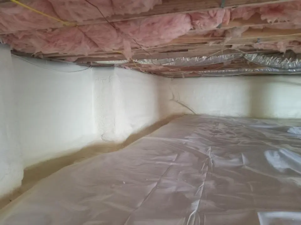 Crawl space encapsulation with closed-cell spray foam for Spray Foam Roofing in Santa Fe